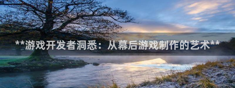 沐鸣4开户：**游戏开发者洞悉：从幕后游