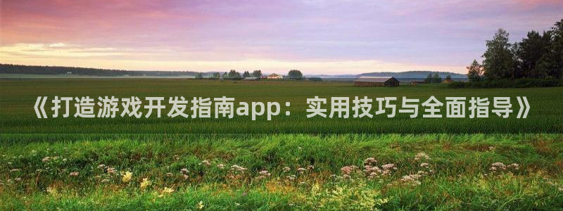 沐鸣平台代理注册多少钱：《打造游戏开发指