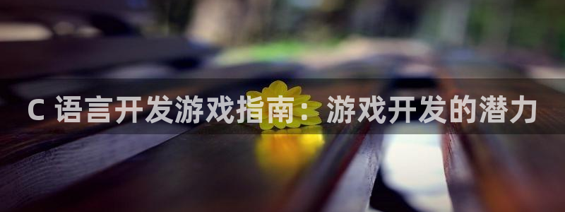沐鸣平台趟址p33833：C 语言开发游