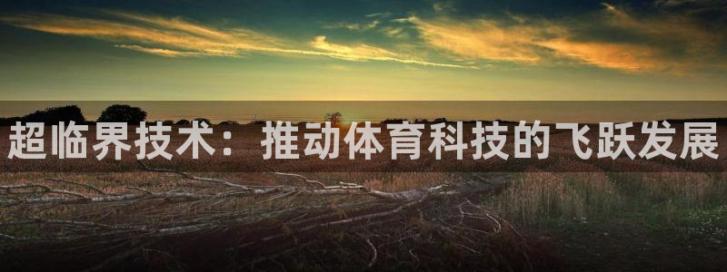 ug环球官网：超临界技术：推动体育科技的飞跃发展