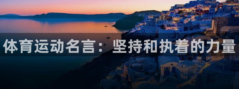 ug环球官网登录入口：体育运动名言：坚持和执着的力量