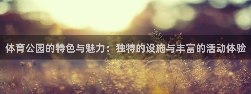 ug环球官网：体育公园的特色与魅力：独特的设施与丰富的活动体验