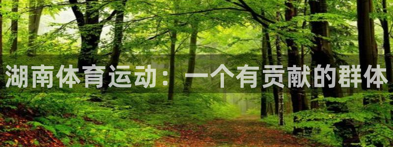 菲律宾ug环球官网：湖南体育运动：一个有贡献的群体